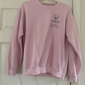 Gildan Pink Frenchie Graphic Sweatshirt